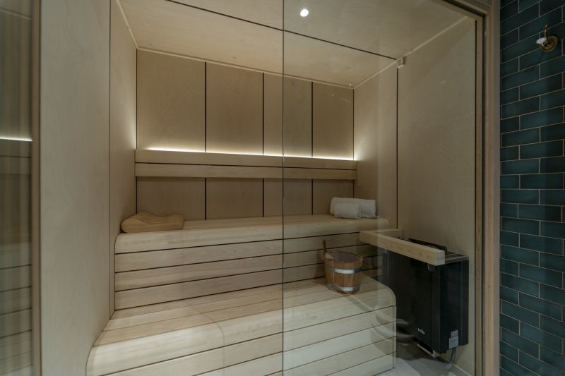 Contemporary Shower with Bench