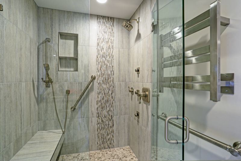 Walk-in Shower with Multiple Showerheads
